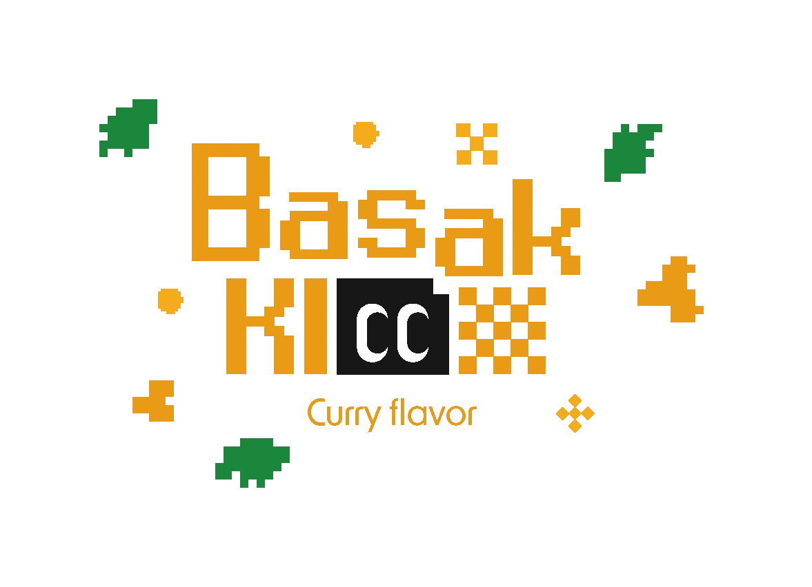 바삭킴 — 맛별 로고와 픽셀 그래픽 3